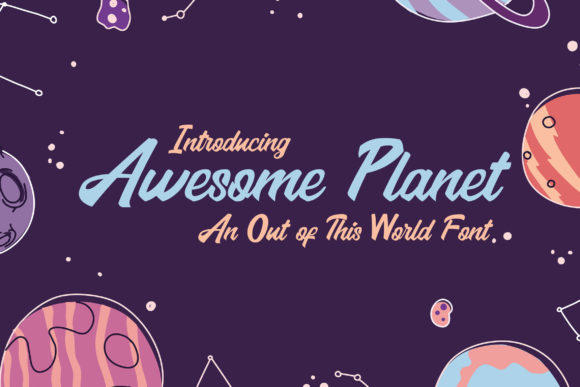 Awesome Planet: A Whimsical Handwritten Font for Creative Branding
