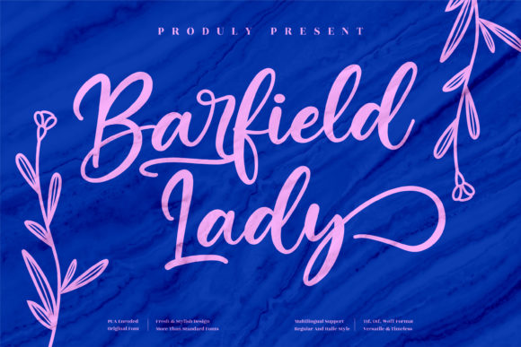 Barfield Lady: A Script Handwritten Typeface for Editorial Design