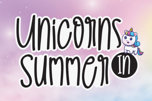 Unicorns in Summer: A Playful Handwritten Font for Creative Branding